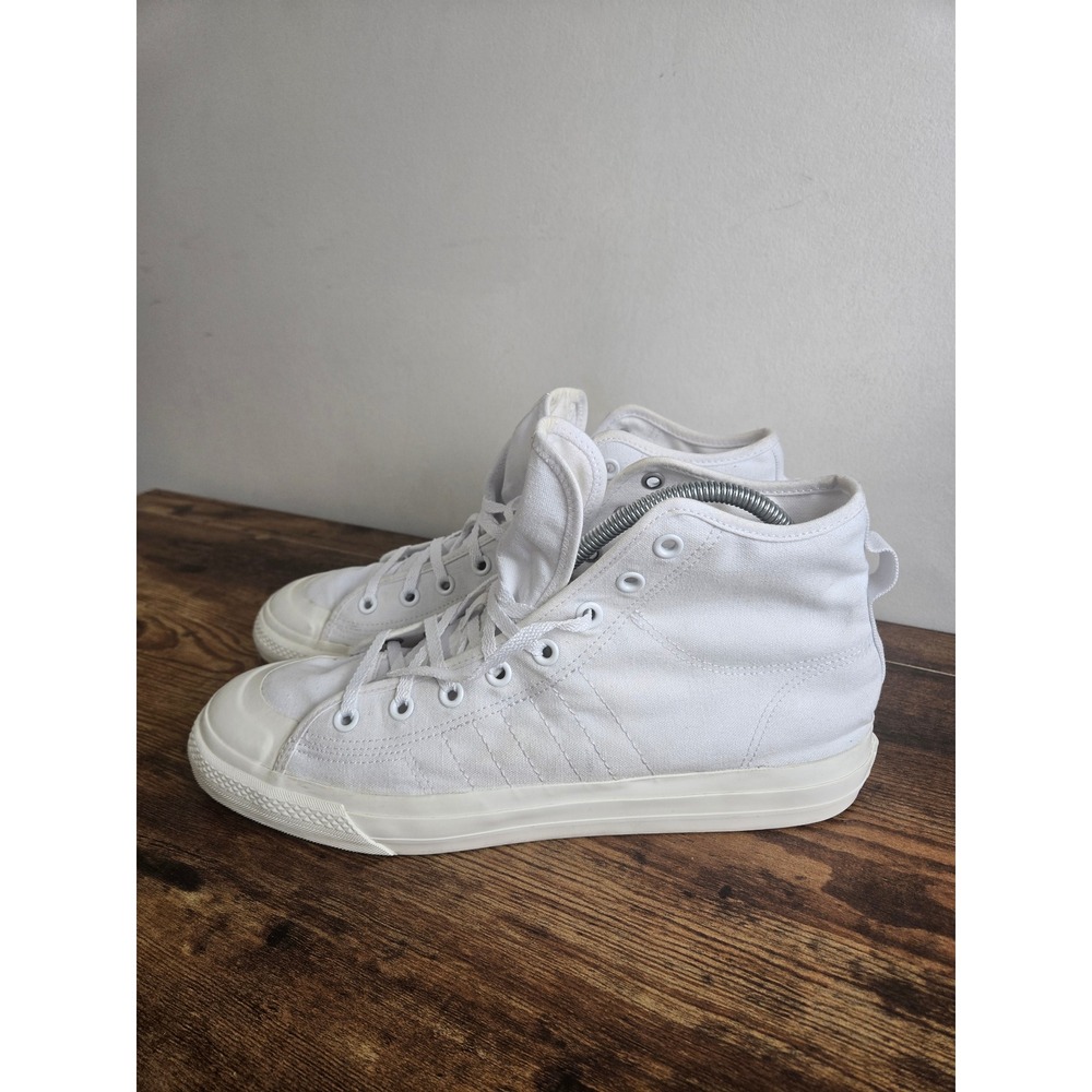 Adidas Nizza High Top Sneakers White EF1885 Mens Size 13 Canvas Shoes